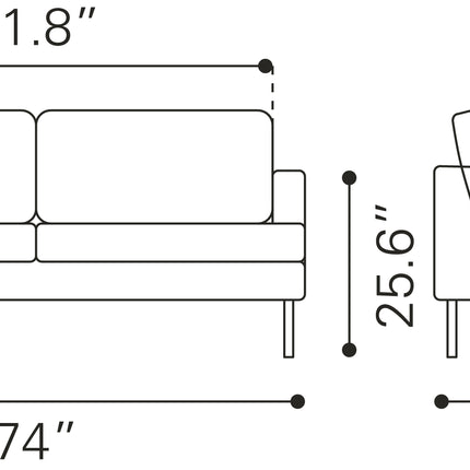 Decade Sofa Brown Sofas TriadCommerceInc   