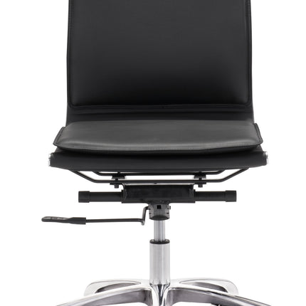 Lider Plus Armless Office Chair Black Chairs TriadCommerceInc   