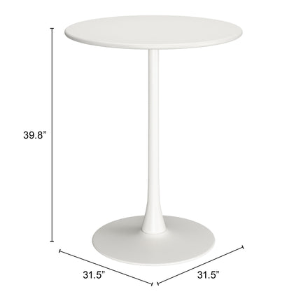 Soleil Bar Table White Tables TriadCommerceInc   