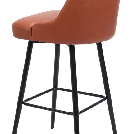 Keppel Swivel Barstool Brown Barstools TriadCommerceInc   