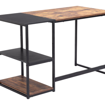 Ukraine Desk Vintage Brown & Black Desks [TriadCommerceInc]   