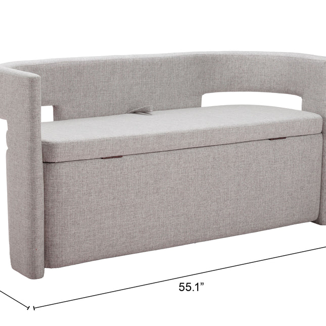 Papua Storage Bench Gray Benches TriadCommerceInc   