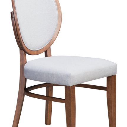 Regents Dining Chair (Set of 2) Walnut & Light Gray Chairs TriadCommerceInc Default Title  