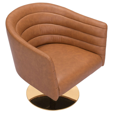 Justin Accent Chair Brown Chairs [TriadCommerceInc]   
