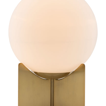 Pearl Table Lamp White & Brass Table Lamps TriadCommerceInc   