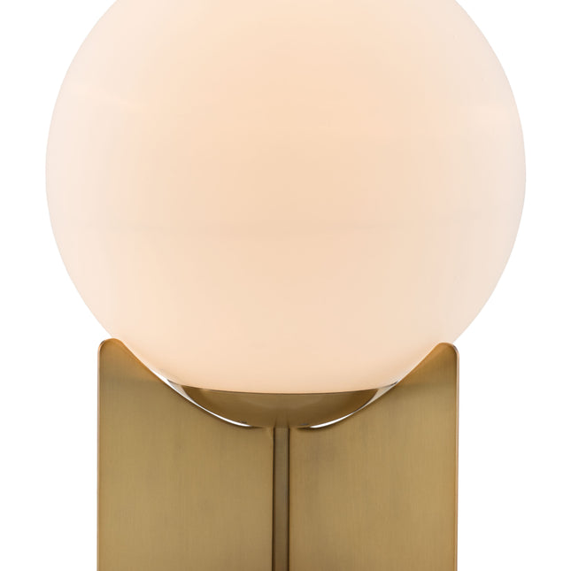 Pearl Table Lamp White & Brass Table Lamps TriadCommerceInc   