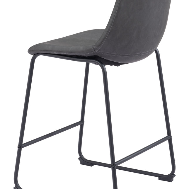 Smart Counter Stool (Set of 2) Charcoal Counter Stools TriadCommerceInc   