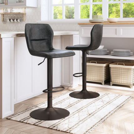 Vital Barstool Vintage Black & Dark Bronze Barstools [TriadCommerceInc]   