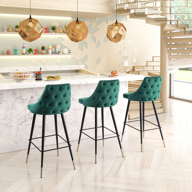 Piccolo Barstool Green Barstools TriadCommerceInc   