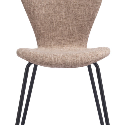 Tollo Dining Chair (Set of 2) Brown Chairs [TriadCommerceInc]   