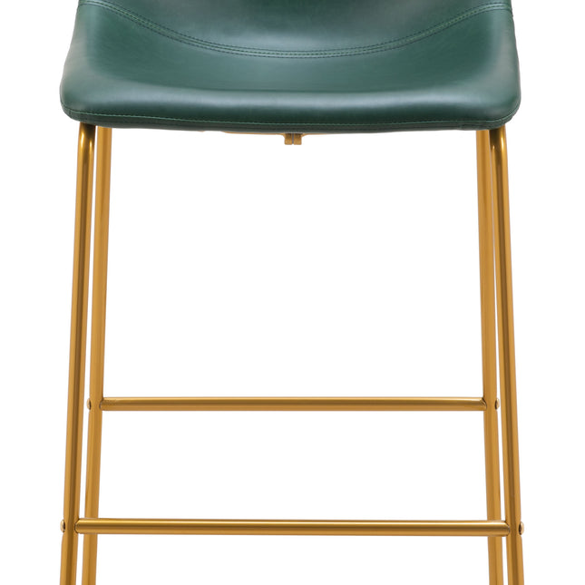 Augusta Barstool (Set of 2) Green & Gold Barstools TriadCommerceInc   