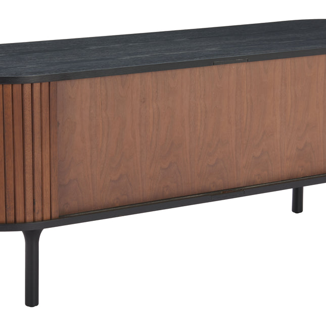 Koriana Entertainment Stand Black & Walnut Storage TriadCommerceInc   