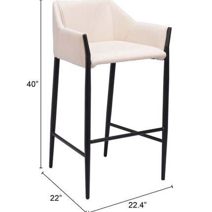 Andover Barstool Beige Barstools TriadCommerceInc   