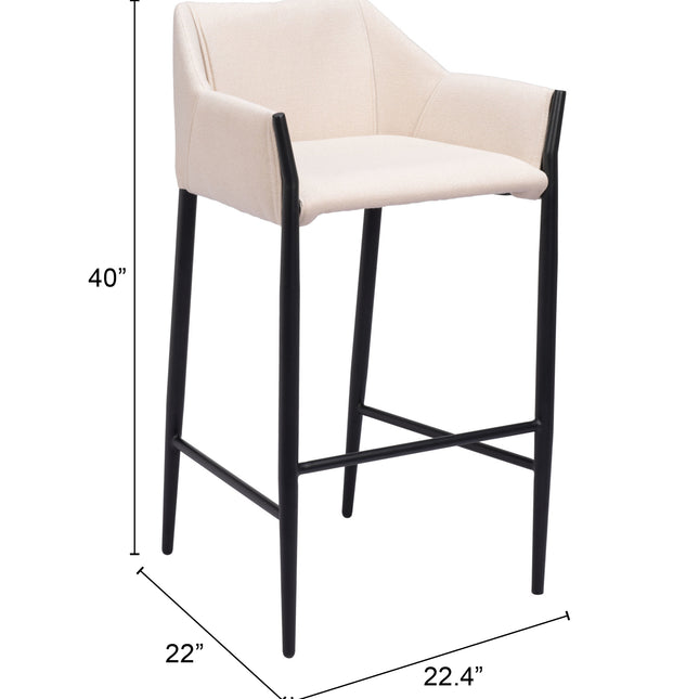 Andover Barstool Beige Barstools TriadCommerceInc   