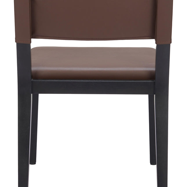 Roxas Dining Chair (Set of 2) Brown Chairs TriadCommerceInc   