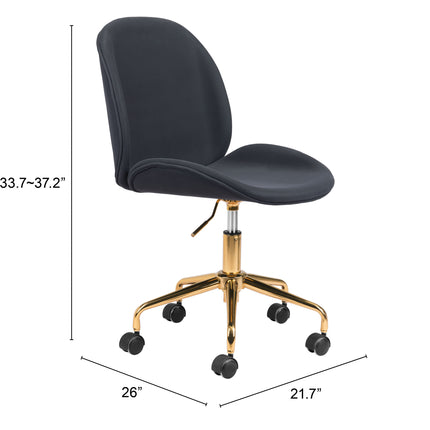 Miles Office Chair Black Chairs TriadCommerceInc   