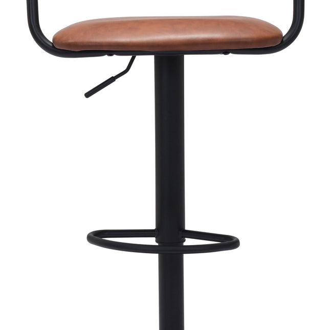 Kirby Barstool Vintage Brown & Black Barstools TriadCommerceInc   