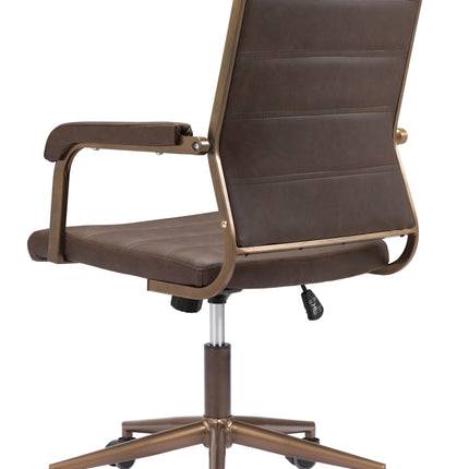 Auction Office Chair Espresso Chairs TriadCommerceInc   