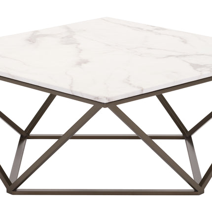 Tintern Coffee Table White & Antique Bronze Coffee Tables [TriadCommerceInc] Default Title  