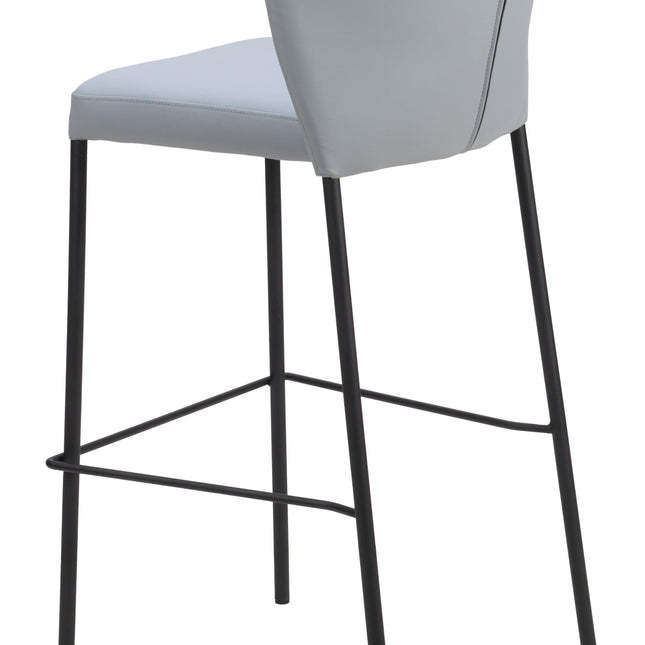 Linz Barstool (Set of 2) Gray Barstools TriadCommerceInc   