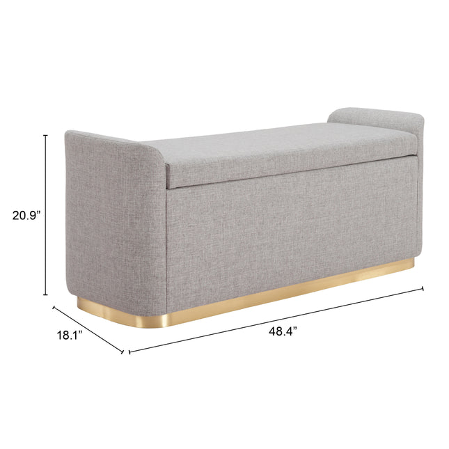 Dobo Storage Bench Gray Benches [TriadCommerceInc]   