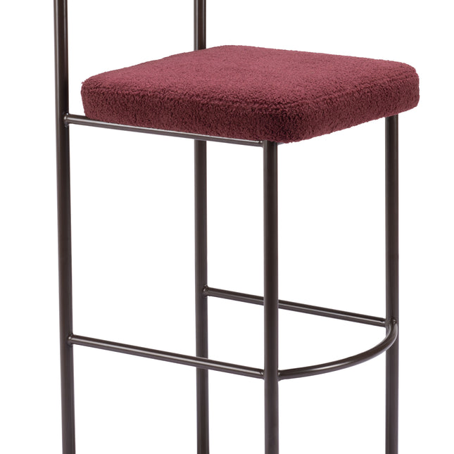 Livorno Barstool (Set of 2) Red & Bronze Barstools TriadCommerceInc   