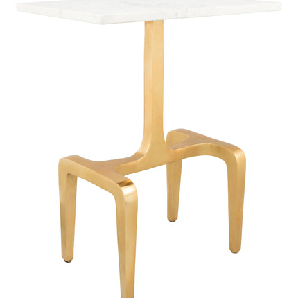 Clement Side Table White & Gold Side Tables TriadCommerceInc Default Title  