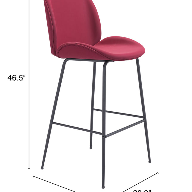 Miles Barstool Red Barstools TriadCommerceInc   