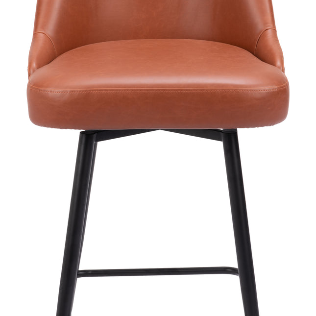 Keppel Swivel Counter Stool Brown Counter Stools TriadCommerceInc   