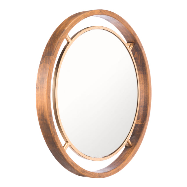 Round Gold Mirror Brown & Gold Mirrors [TriadCommerceInc] Default Title  