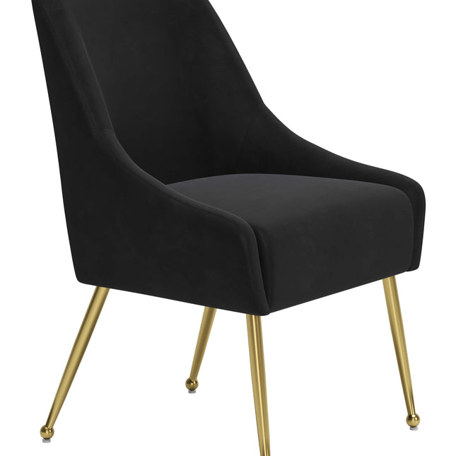 Maxine Dining Chair Black & Gold Chairs TriadCommerceInc   