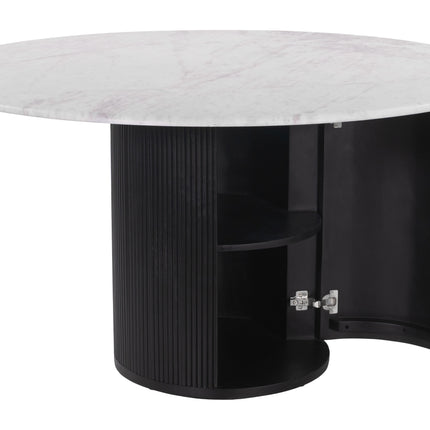 Izola Dining Table White & Black Tables TriadCommerceInc   