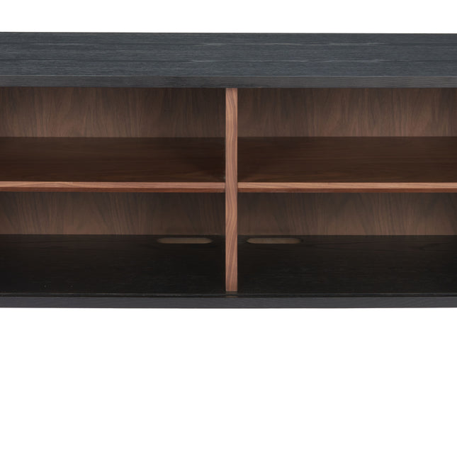 Koriana Entertainment Stand Black & Walnut Storage TriadCommerceInc   