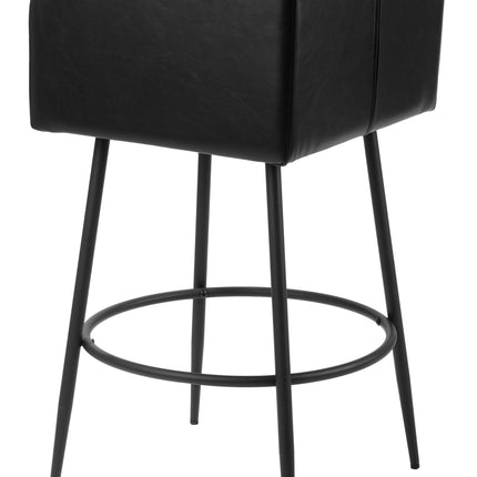 Horbat Barstool (Set of 2) Black Barstools TriadCommerceInc   