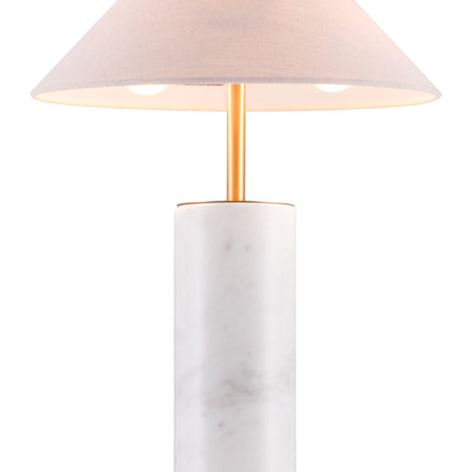 Ciara Table Lamp Beige & White Table Lamps TriadCommerceInc Default Title  