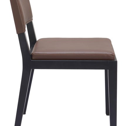 Roxas Dining Chair (Set of 2) Brown Chairs [TriadCommerceInc]   