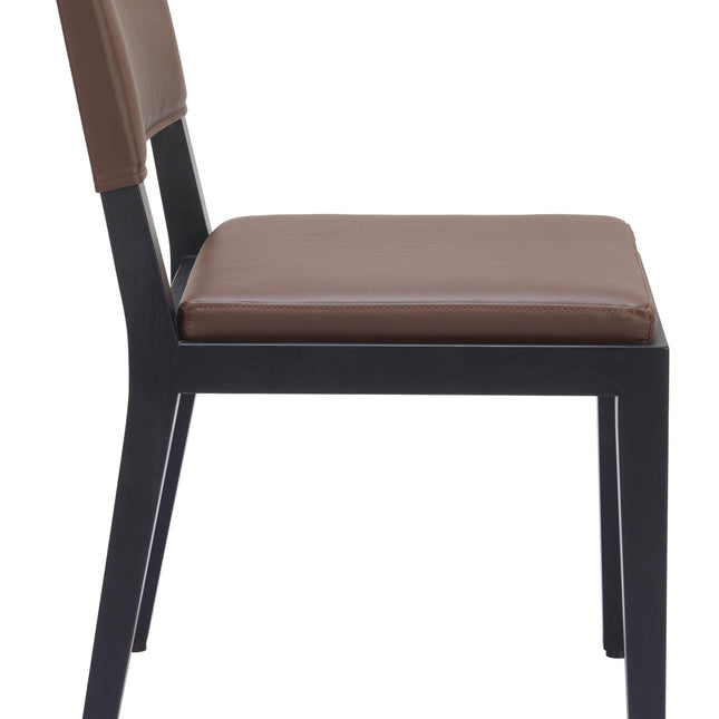 Roxas Dining Chair (Set of 2) Brown Chairs TriadCommerceInc   