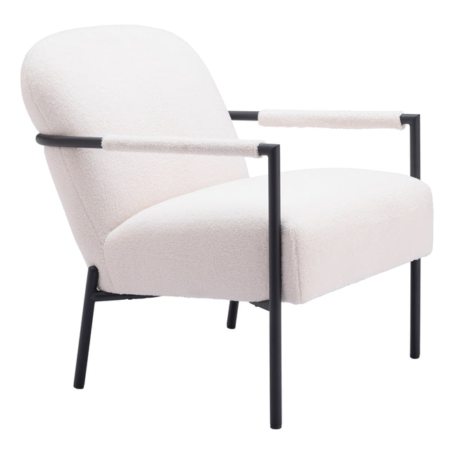 Chicago Accent Chair Ivory Chairs [TriadCommerceInc]   