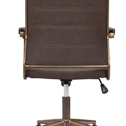 Auction Office Chair Espresso Chairs TriadCommerceInc   