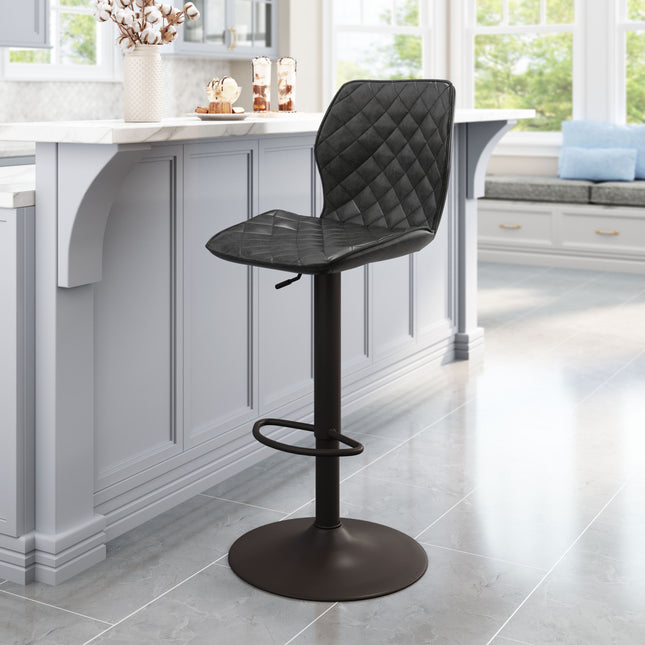 Seth Barstool Vintage Black & Dark Bronze Barstools TriadCommerceInc   