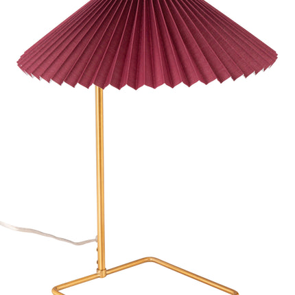 Charo Table Lamp Red & Gold Table Lamps TriadCommerceInc   