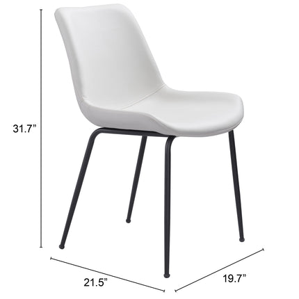 Byron Dining Chair (Set of 2) White Chairs [TriadCommerceInc]   