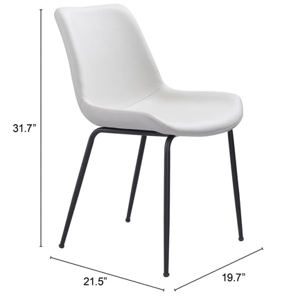 Byron Dining Chair (Set of 2) White Chairs TriadCommerceInc   