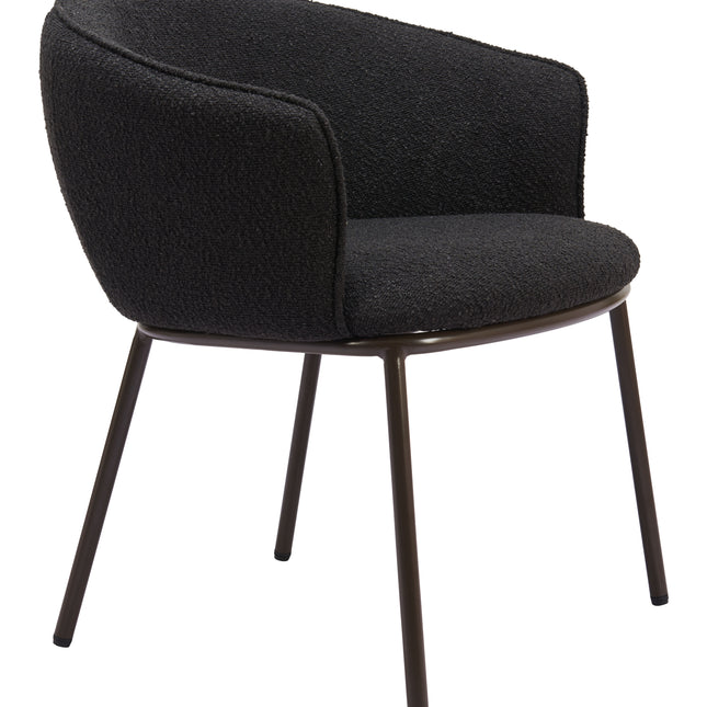 Essen Dining Chair Black & Bronze Chairs TriadCommerceInc   