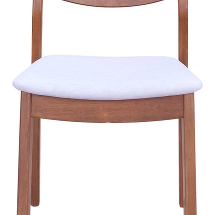 Desdamona Dining Chair (Set of 2) Light Gray & Walnut Chairs [TriadCommerceInc]   