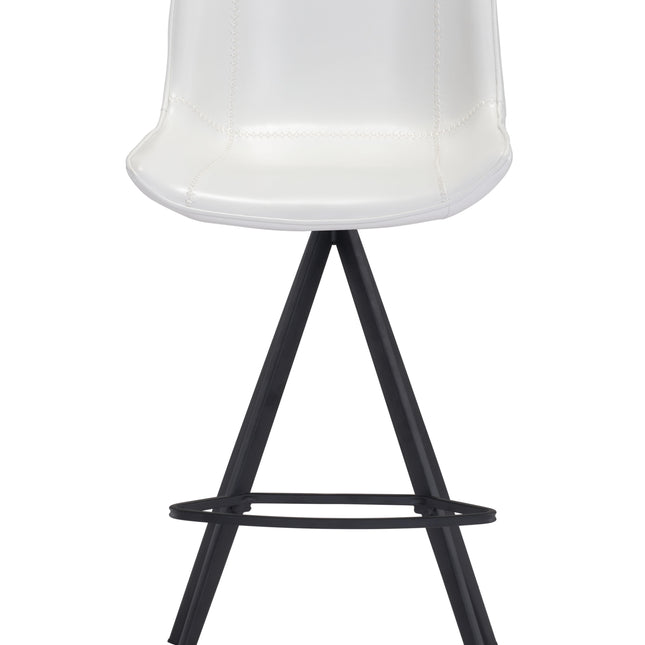 Aki Barstool (Set of 2) White & Black Barstools TriadCommerceInc   