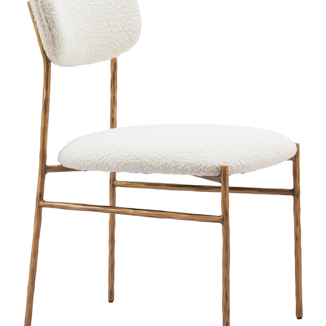 Sydhavnen Dining Chair Cream & Gold Chairs TriadCommerceInc   