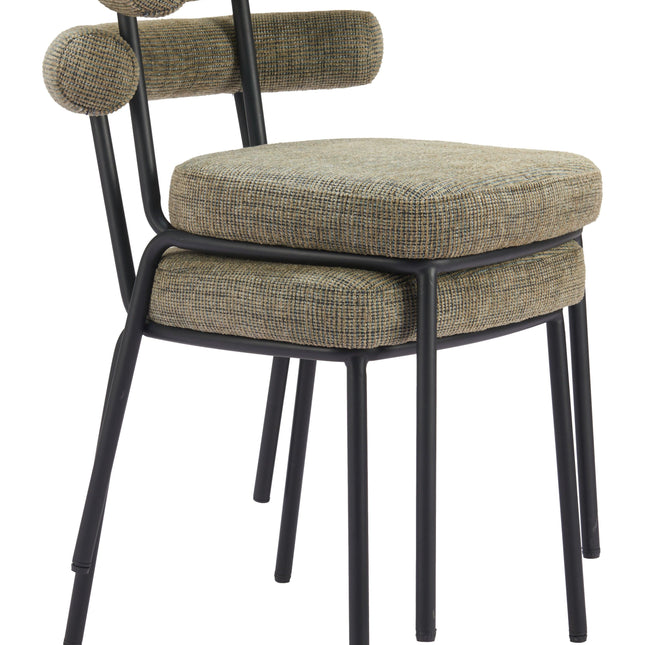 Kede Dining Chair (Set of 2) Green Tweed Chairs TriadCommerceInc   