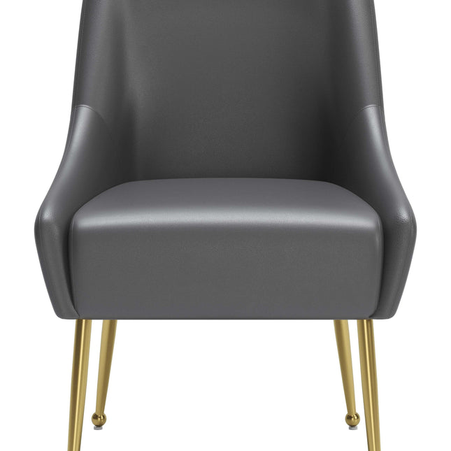 Maxine Dining Chair Gray & Gold Chairs TriadCommerceInc   