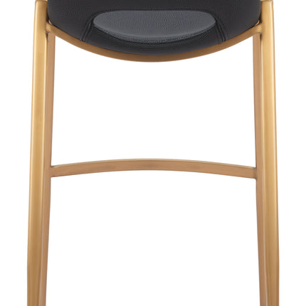 Desi Barstool (Set of 2) Black & Gold Barstools TriadCommerceInc   